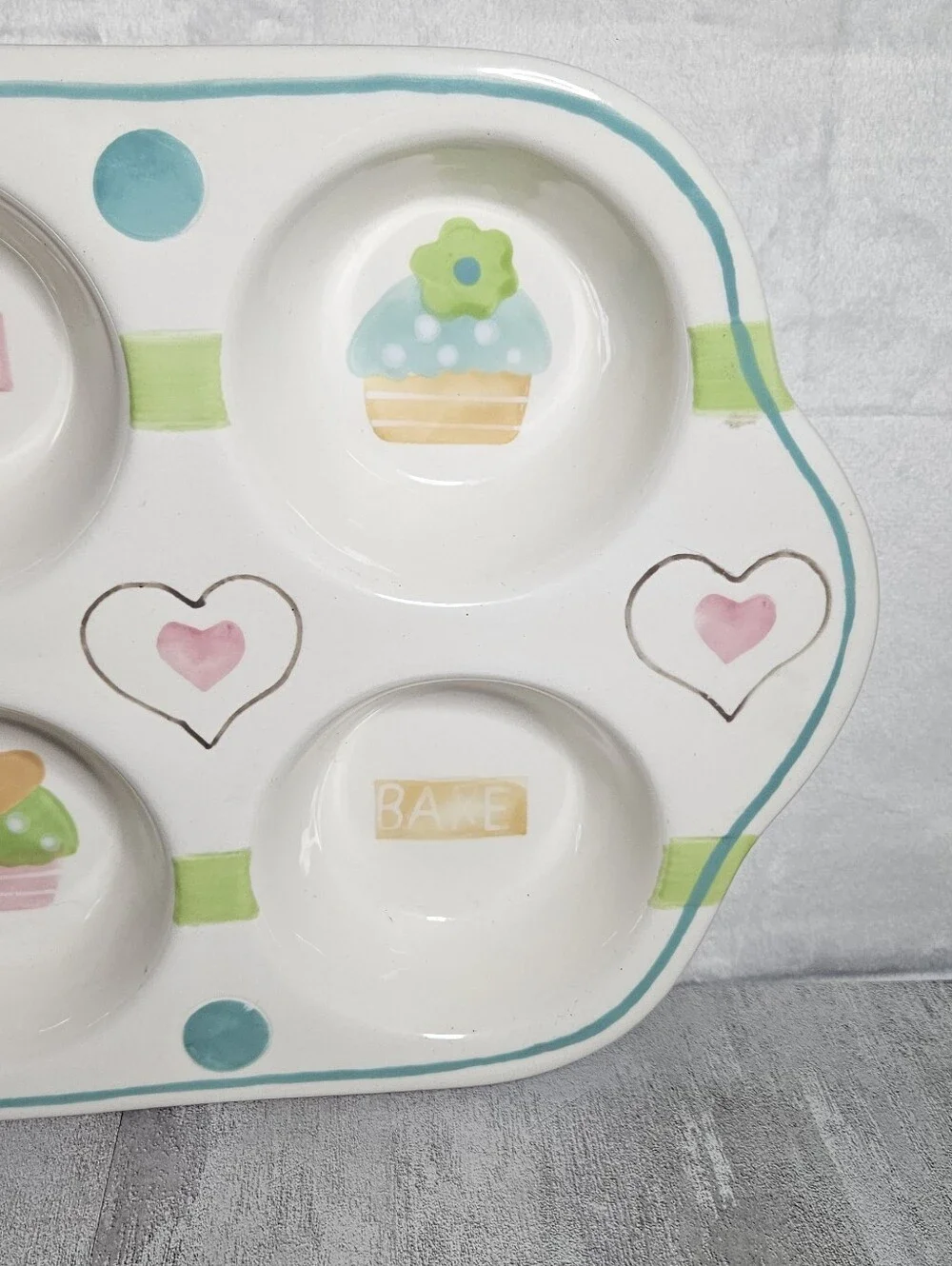 vintage Boston Warehouse ceramic muffin or cupcake Pan